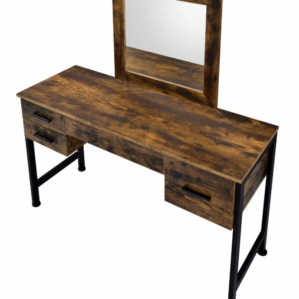 Rustic Oak Juvanth Vanity Desk 24267 by ACME - Image 4