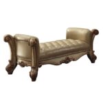 Leather Vendome Bench 96484 by ACME Bedroom Benches Mobilia Cleopatra 8 Leather Vendome Bench 96484 by ACME 8