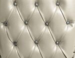 Beige Leather & Antique White Finish Vanaheim Eastern King Bed BD00671EK by ACME 17