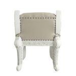 Beige Leather & Antique White Finish Vanaheim Vanity Stool BD00675 by ACME Bedroom Vanities Mobilia Cleopatra 14 Beige Leather & Antique White Finish Vanaheim Vanity Stool BD00675 by ACME 14