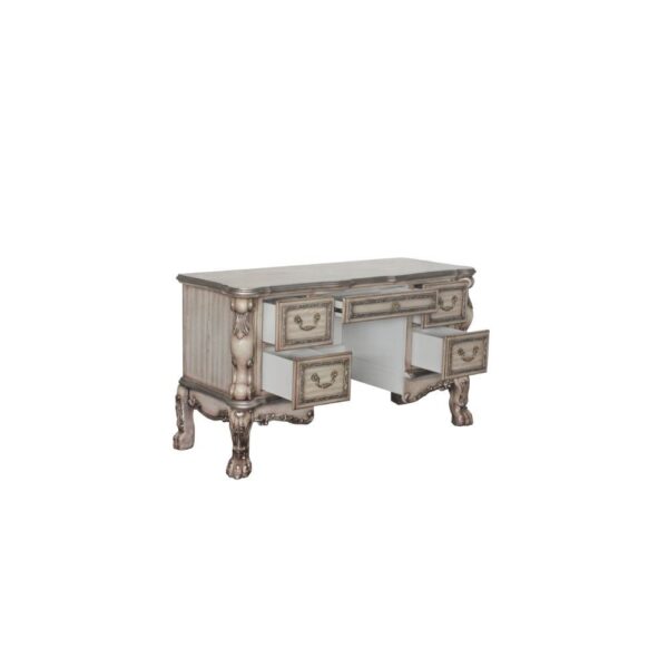 Vintage Bone White Finish Dresden Vanity Desk 28193 by ACME - Image 5