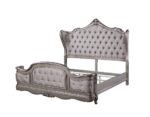 Velvet & Antique Platinum Finish Ausonia Bed by ACME 17