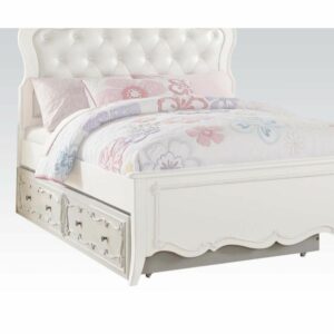 Pearl White Edalene Trundle (Twin) 30508 By Acme | Mobilia Cleopatra Pearl White Edalene Trundle (Twin) 30508 by ACME