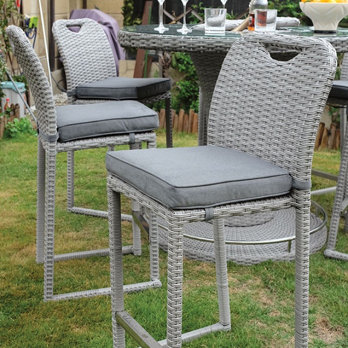 GRAY  CYPRUS BAR CHAIR (6/CTN)  GM-2007-6PK BY Furniture of America.