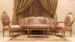 Handmade 5Pcs-Gold Peach Sofa Set 11