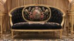 Handmade 5Pcs- Gold Black Galaxy Sofa Set 17