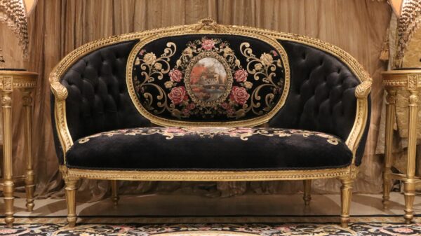 Handmade 5Pcs- Gold Black Galaxy Sofa Set - Image 3
