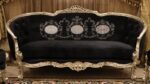 Handmade 4Pcs-Silver Black Sofa Set 16