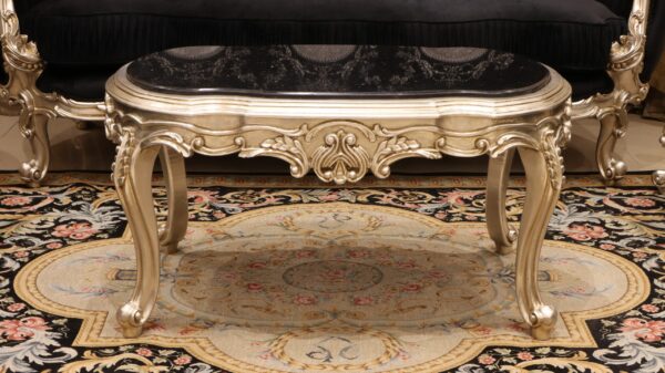 Handmade 4Pcs-Silver Black Sofa Set - Image 3