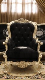 Handmade 4Pcs-Silver Black Sofa Set 18