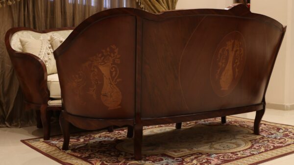 Handmade 4Pcs- Marquetery Beige Sofa Set 18