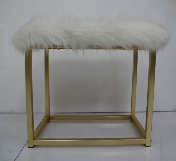 Adao Vanity White & Brass Mirror by ACME - Image 4