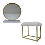 Adao Vanity White & Brass Mirror by ACME 17