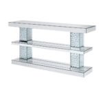Nysa Accent Table With 1 Shelf & Column Stands by ACME 17