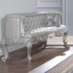 Traditional Silver Bench HD-1808 By Homey Design Homey Design HD-1808 Collection Mobilia Cleopatra 11 Traditional Silver Bench HD-1808 By Homey Design 11