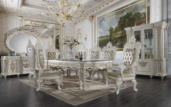 Antique White Finish Vanaheim Dining Table DN00678 by ACME 10