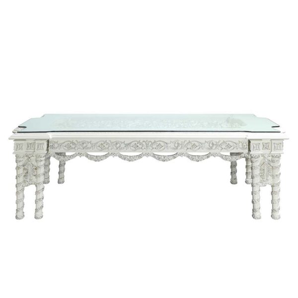 Antique White Finish Vanaheim Dining Table DN00678 by ACME - Image 3