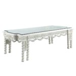 Antique White Finish Vanaheim Dining Table DN00678 by ACME Dining Room Furniture Mobilia Cleopatra 11 Antique White Finish Vanaheim Dining Table DN00678 by ACME 11