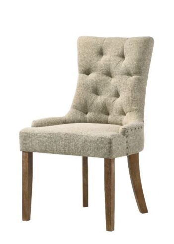 Beige Fabric Yotam Side Chair 77162 by ACME