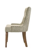 Beige Fabric Yotam Side Chair 77162 by ACME Dining Chair & Bench Mobilia Cleopatra 16 Beige Fabric Yotam Side Chair 77162 by ACME 16