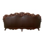 Vendome Oversized Sofa With 4 Pillows in Cherry Leather 52000 by ACME 19
