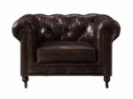 Brown Leather Aberdeen Chair 56592 by ACME Living Chairs Mobilia Cleopatra 14 Brown Leather Aberdeen Chair 56592 by ACME 14