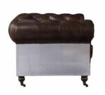 Brown Leather Aberdeen Chair 56592 by ACME Living Chairs Mobilia Cleopatra 15 Brown Leather Aberdeen Chair 56592 by ACME 15