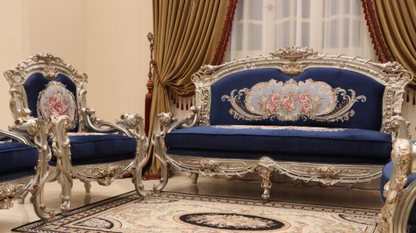 Handmade Cambridge 1 Blue Sofa 10
