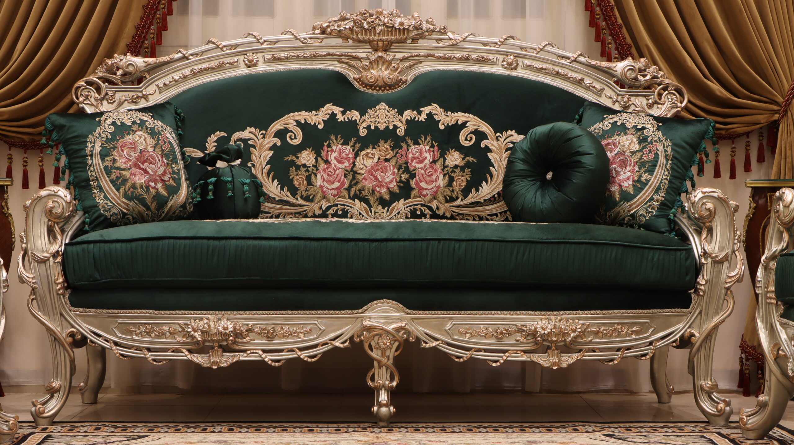 Handmade Cambridge 2 Green Sofa