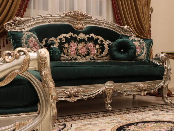 Handmade Cambridge 2 Green Sofa - Image 7