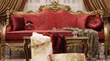 Handmade Red King Sofa