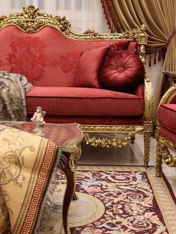 Handmade Red King Sofa - Image 3
