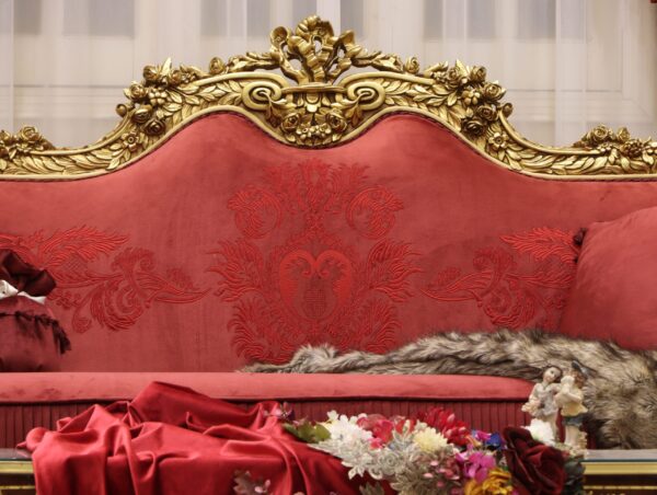 Handmade Red King Sofa - Image 8