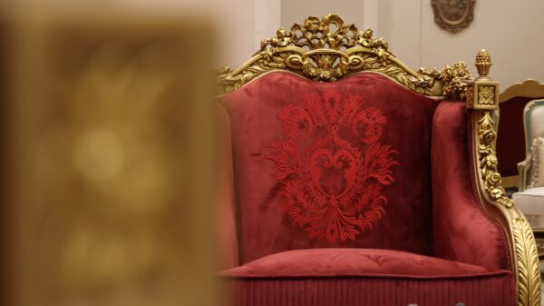 Handmade Red King Chair 1 - Image 3