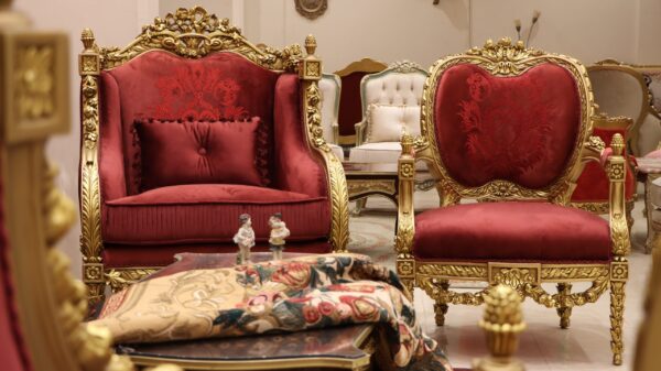 Handmade Red King Chair 1 - Image 4