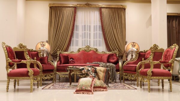 Handmade Red King Chair 1 - Image 7