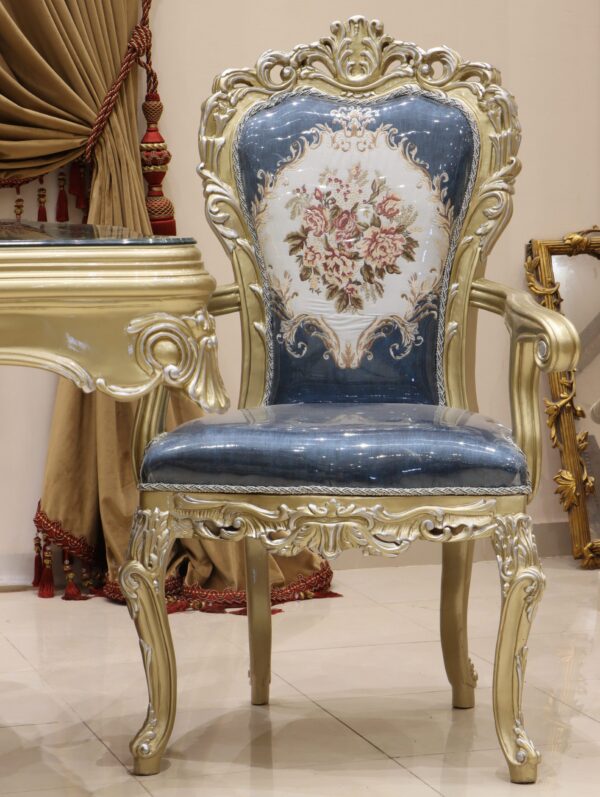 Handmade Lavish Green Arm Chair - Image 7