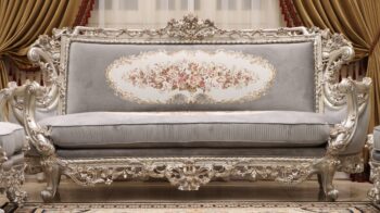 Handmade Glammed Gray Sofa