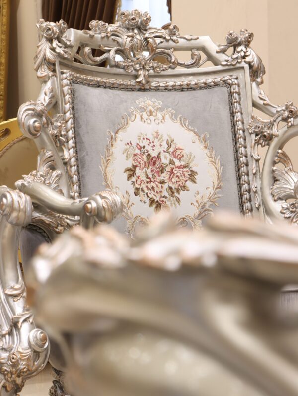 Handmade Glammed Gray Chair 1 16