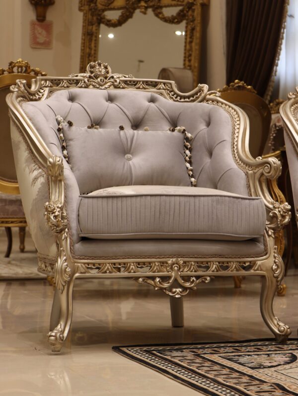 Handmade Dantila Gray Chair - Image 3