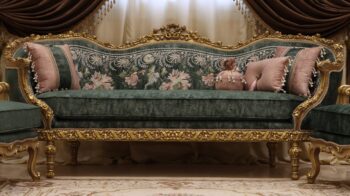 Handmade Cleopatra Green Sofa