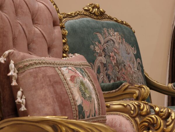 Handmade Cleopatra Green Chair - Image 3