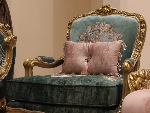 Handmade Cleopatra Green Chair - Image 4