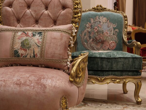 Handmade Cleopatra Pink Chair 2 - Image 2