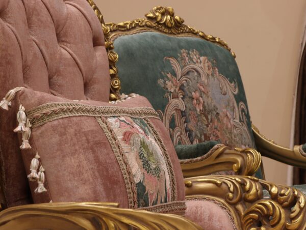 Handmade Cleopatra Pink Chair 2 - Image 4