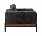 Ebony Leather Silchester Chair 56507 by ACME Living Chairs Mobilia Cleopatra 13 Ebony Leather Silchester Chair 56507 by ACME 13