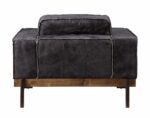 Ebony Leather Silchester Chair 56507 by ACME Living Chairs Mobilia Cleopatra 14 Ebony Leather Silchester Chair 56507 by ACME 14