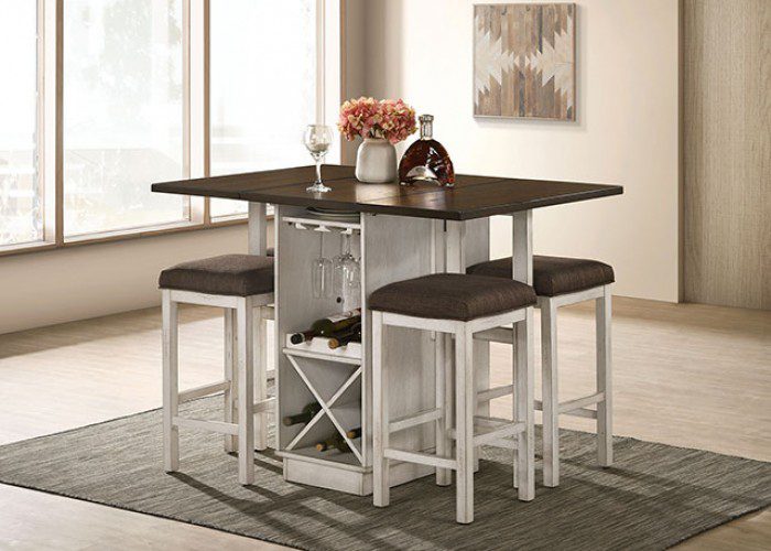 BINGHAM COUNTER HT. TABLE  CM3168BR-PT  BY Furniture of America.