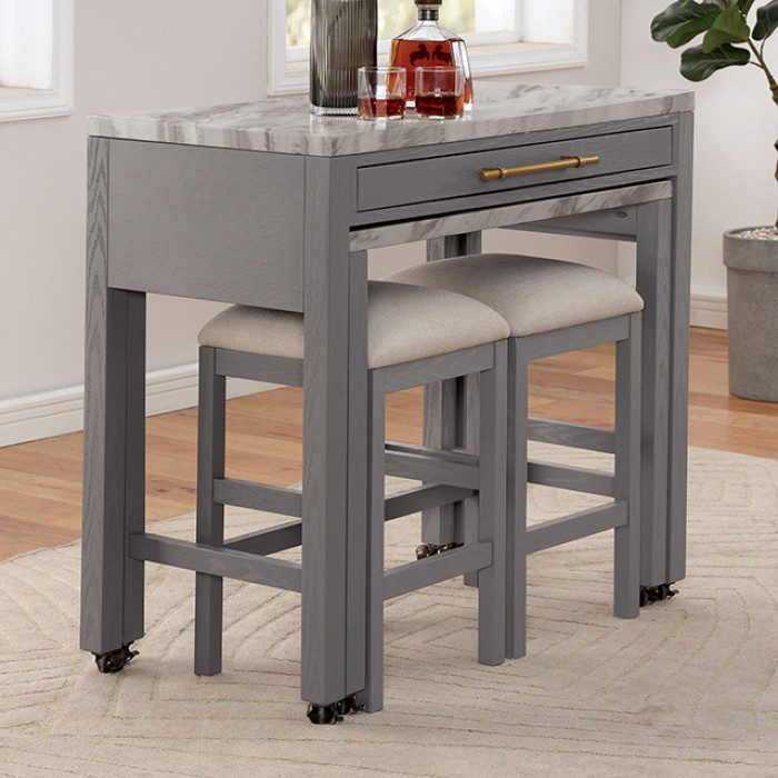 WHITEHALL COUNTER HT. TABLE FOA3544LG-PT BY Furniture of America.