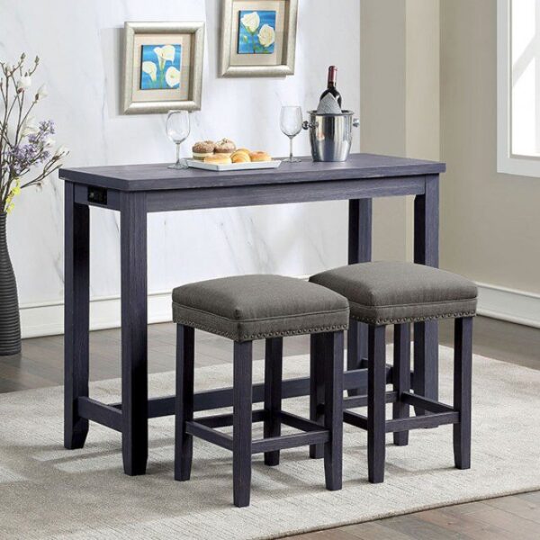 CAERLEON 3 PC. COUNTER HT. SET  CM3474BL-PT-3PK BY Furniture of America 6